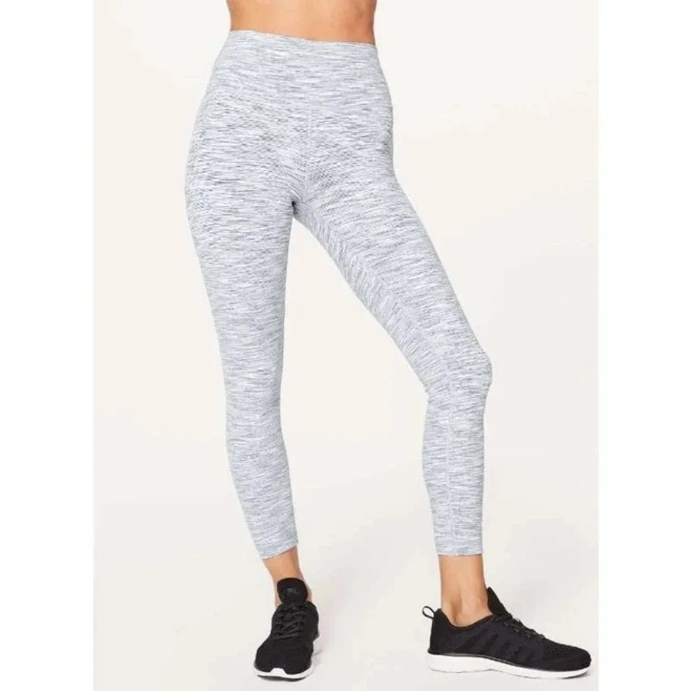 Lululemon Wunder Under Space‎ Ice Grey Alpine High-Rise Tights Size 4